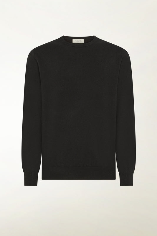 GIROCOLLO IN CASHMERE NERO