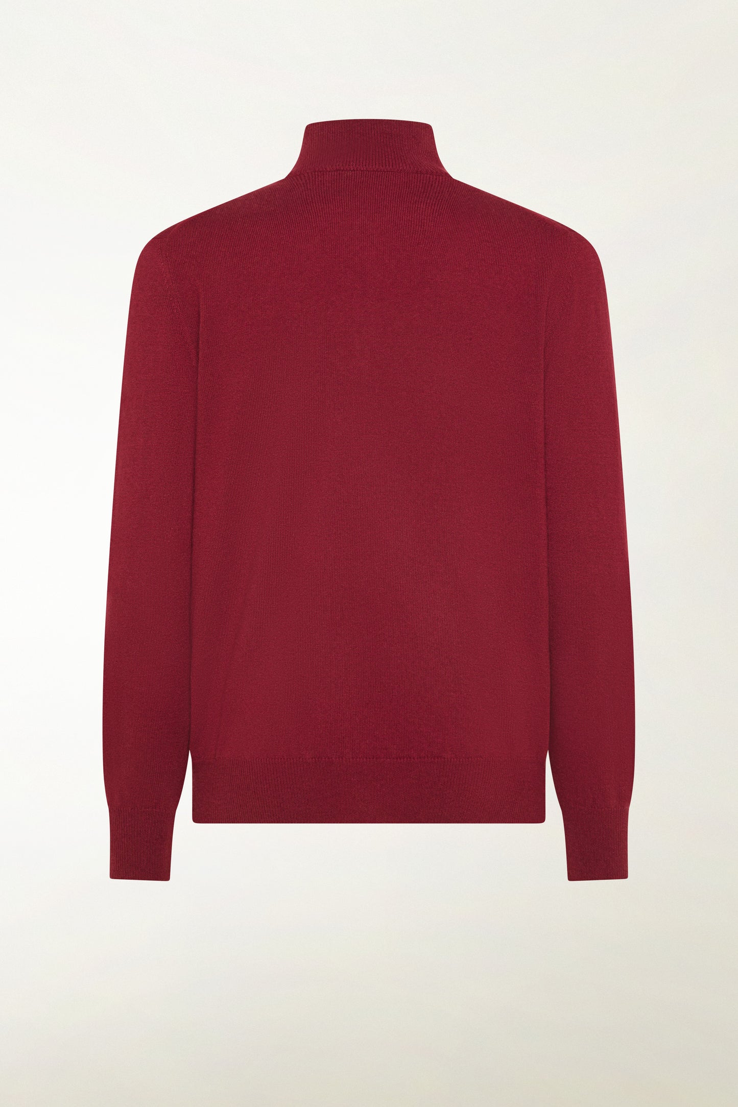 BURGUNDY ZIP TURTLENECK