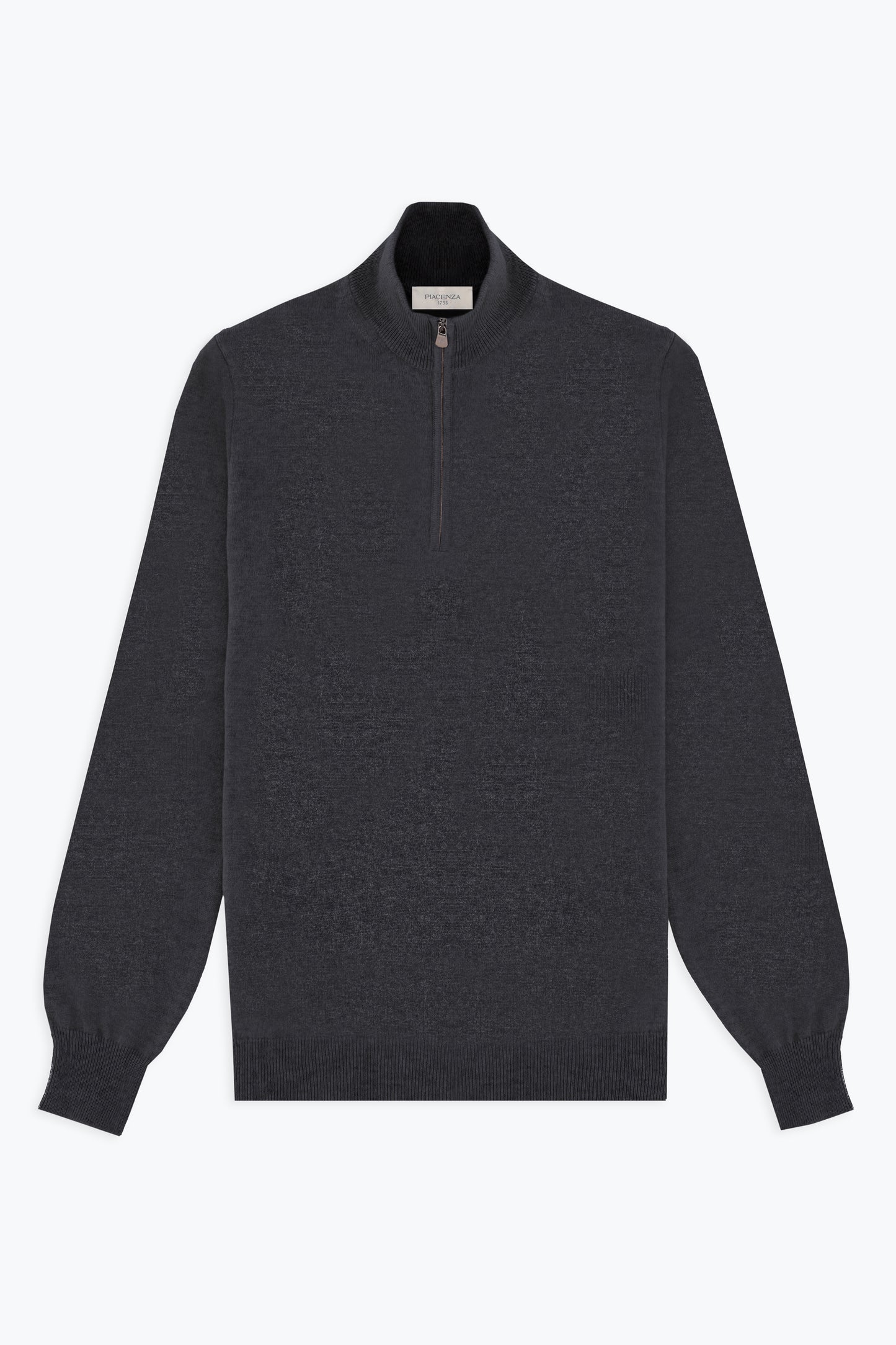 ANTHRACITE ZIP TURTLENECK