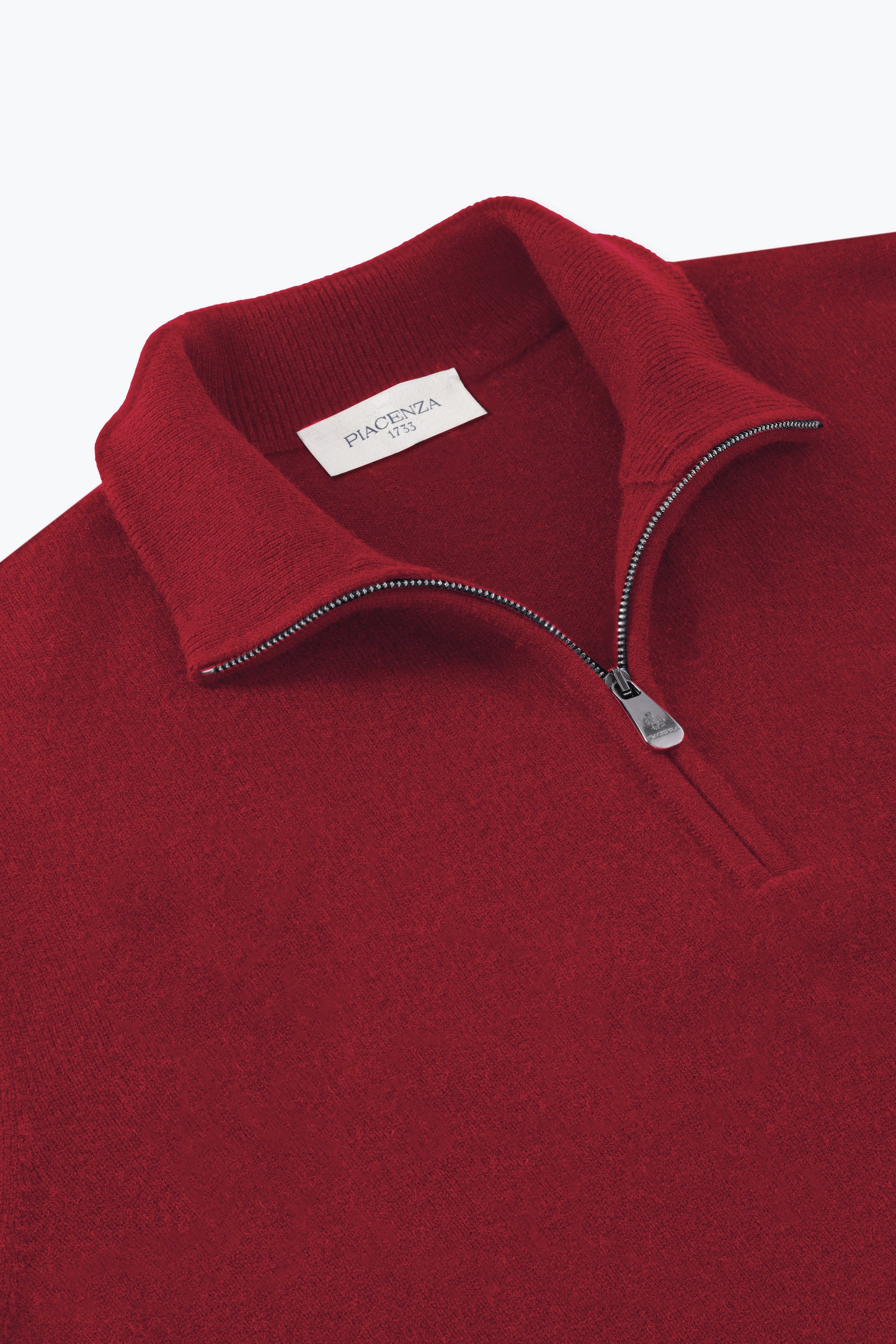 BURGUNDY ZIP TURTLENECK