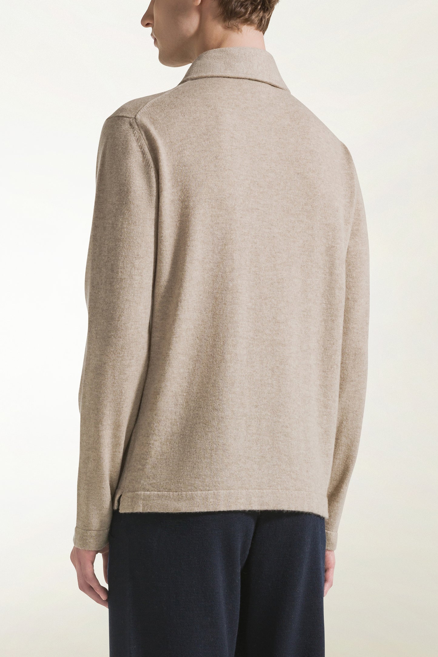 Camicia in cashmere naturale