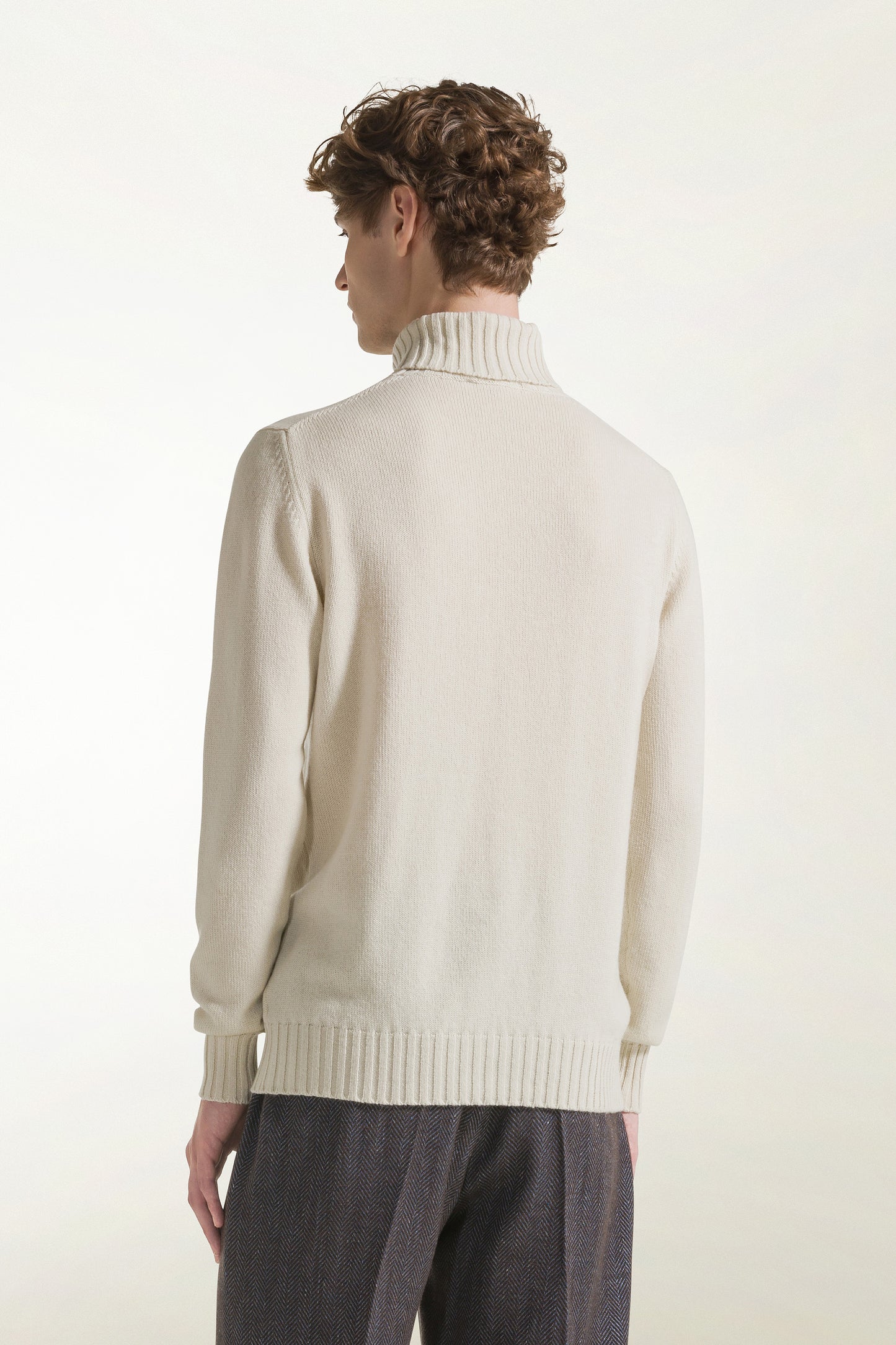 Cream cashmere turtleneck