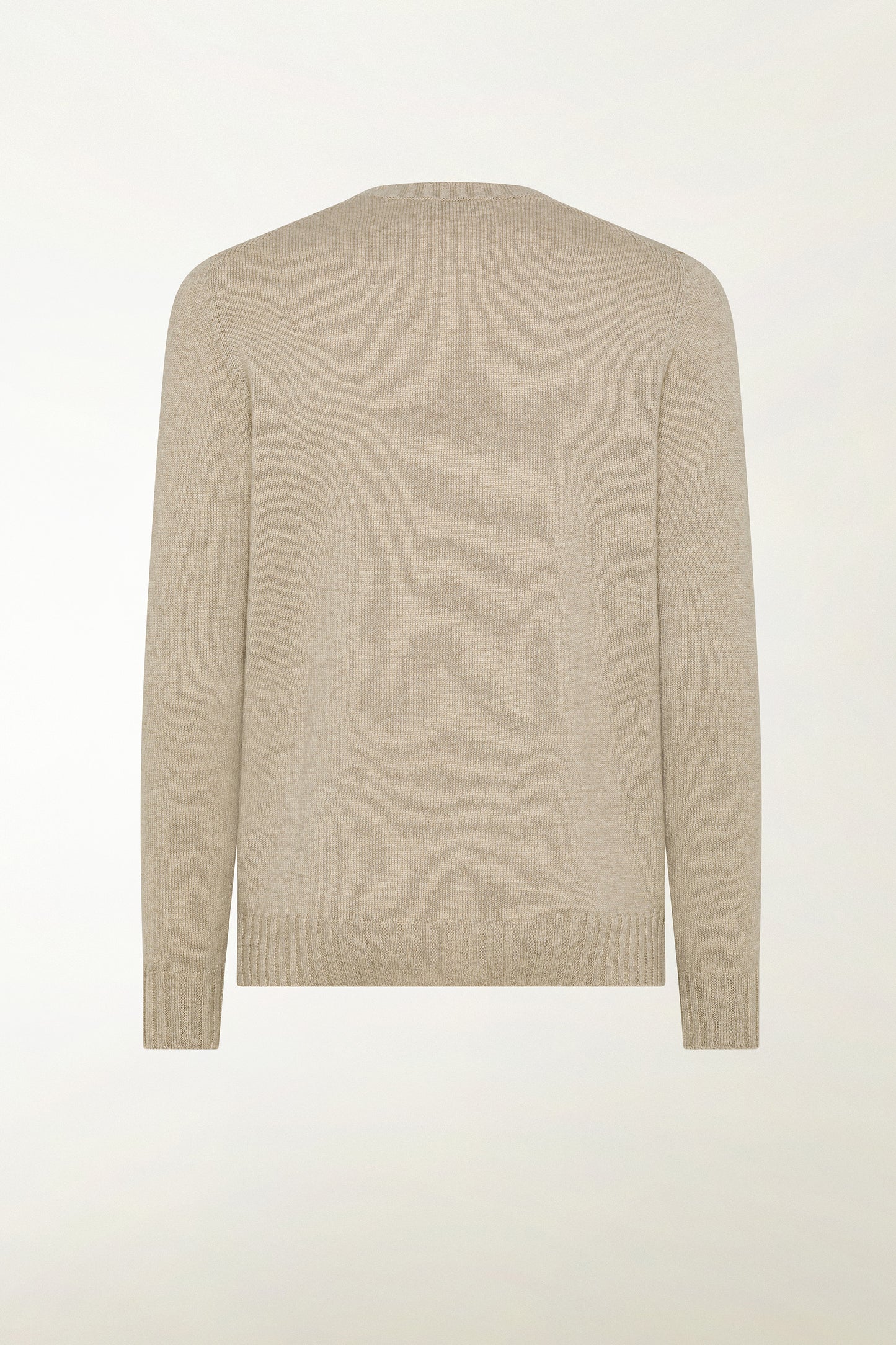 Maglione girocollo in cashmere naturale