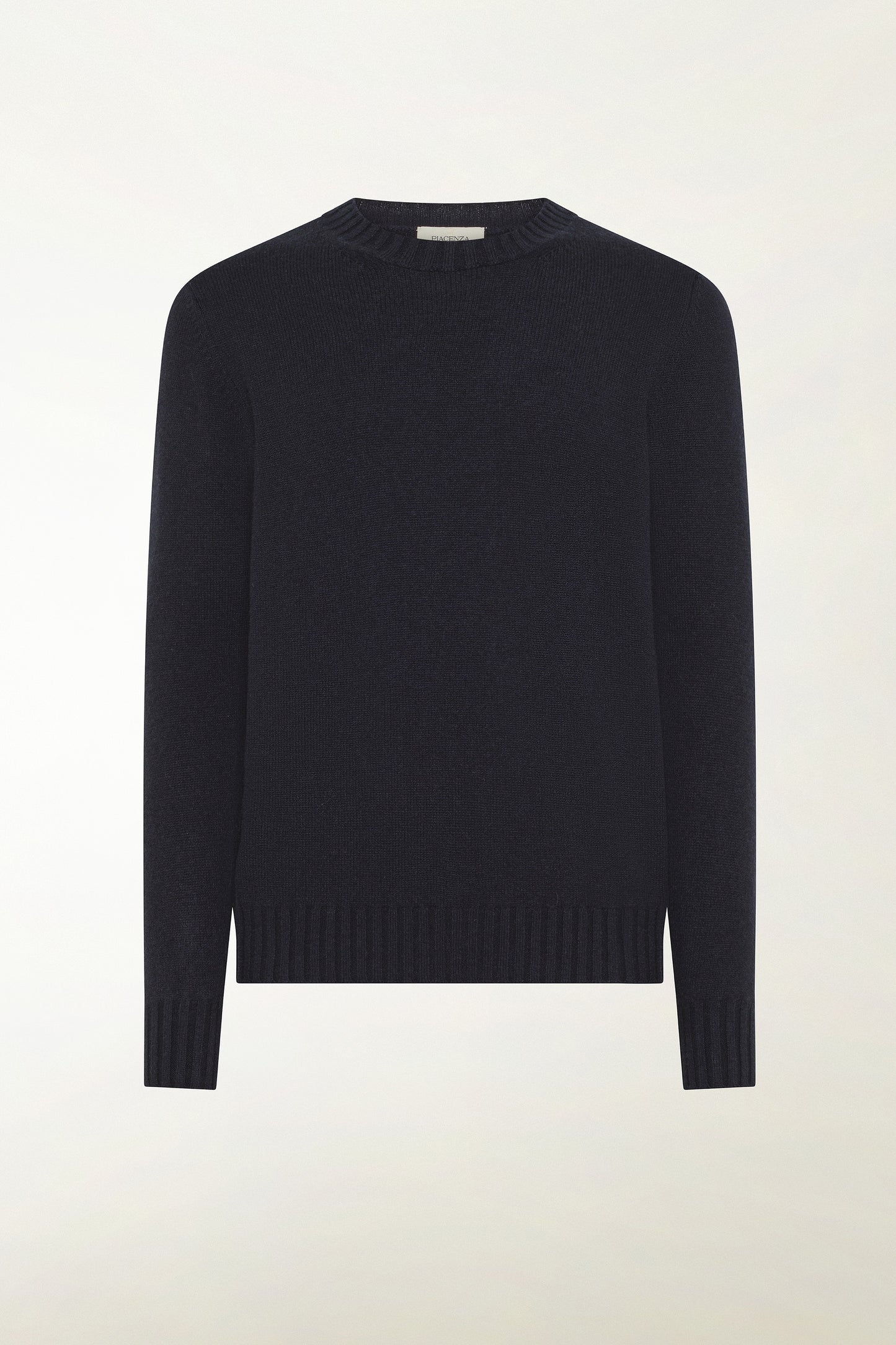 Maglione girocollo in cashmere blu