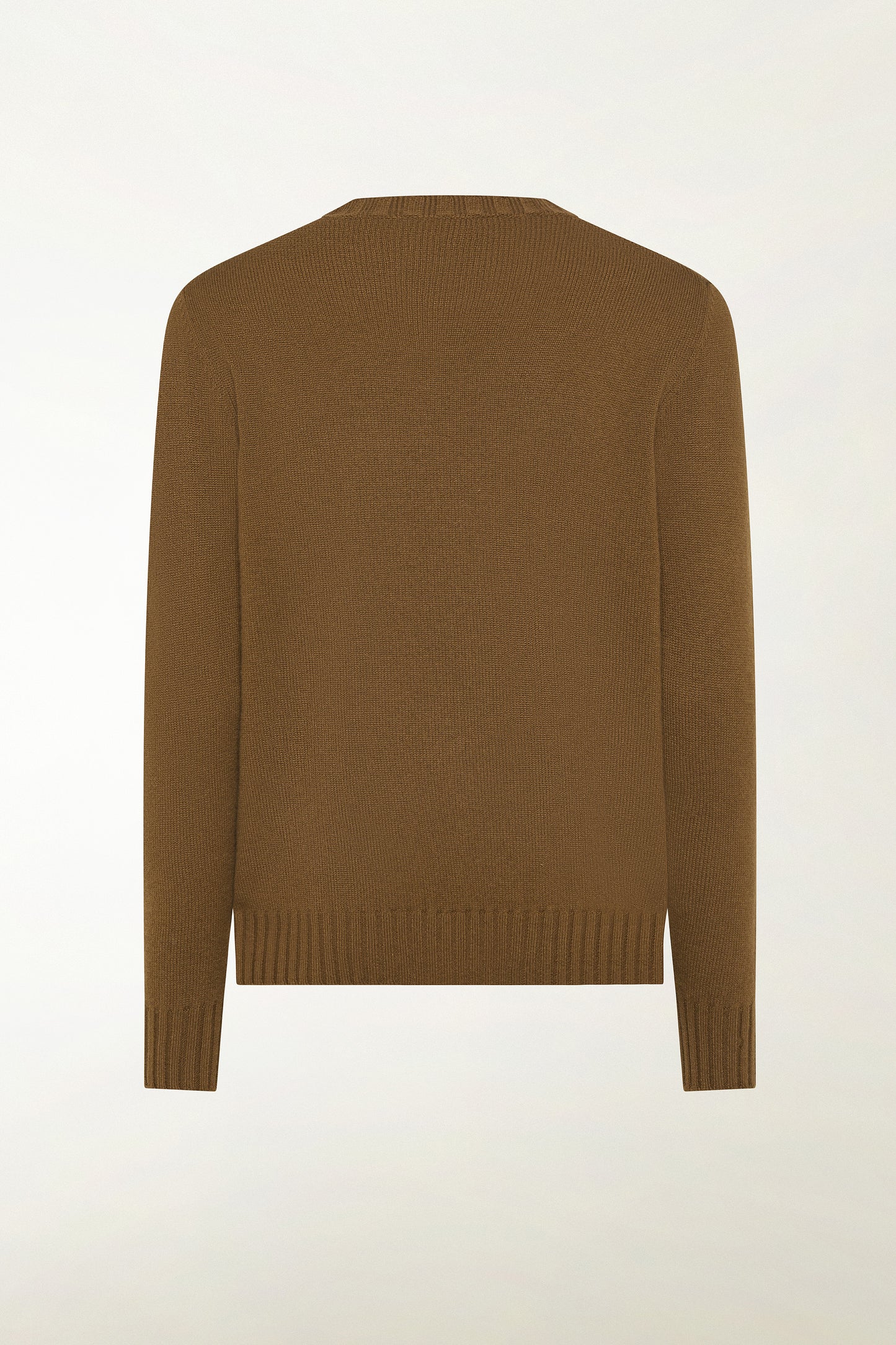 Maglione girocollo in cashmere marrone