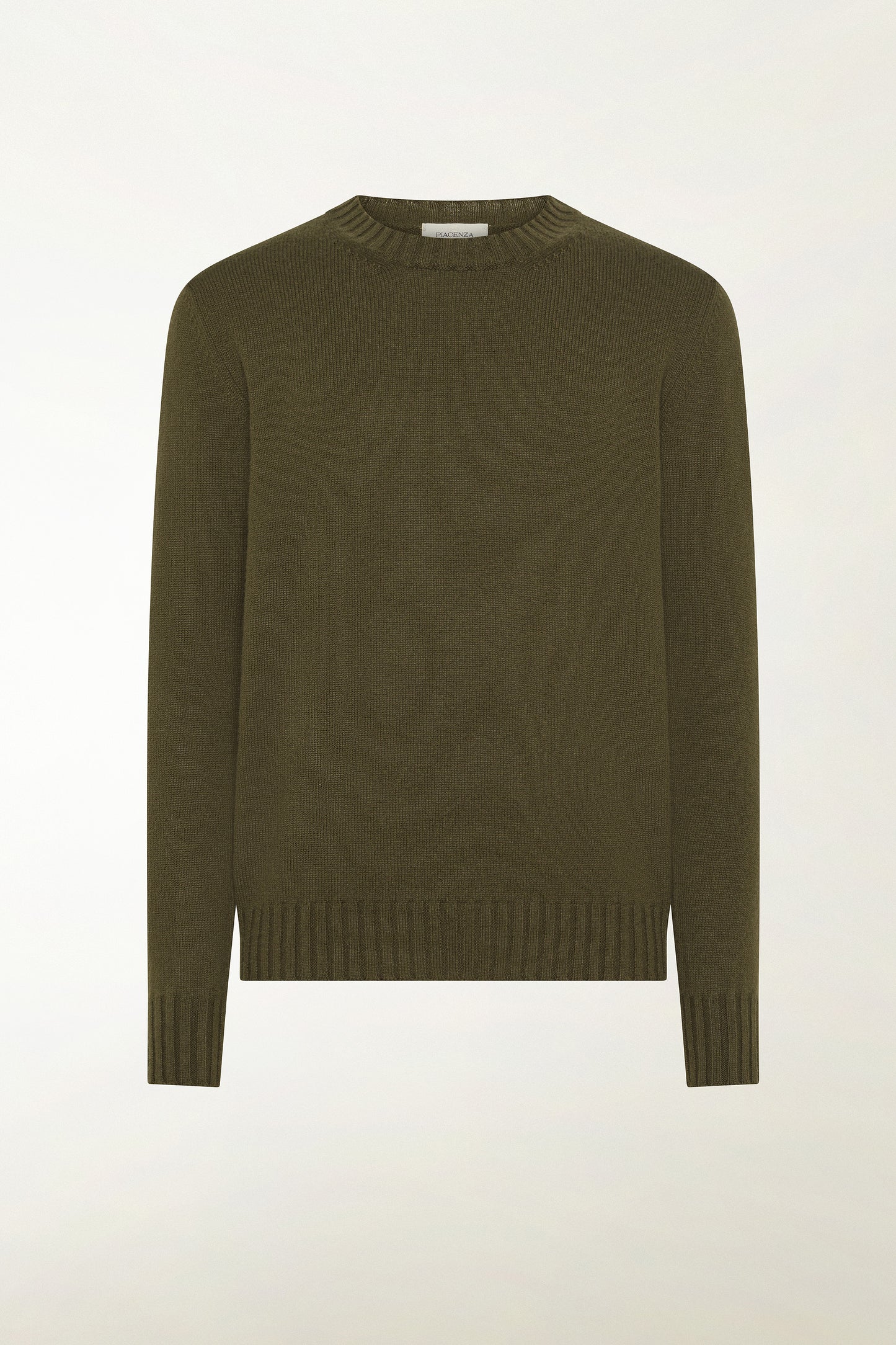 Maglione girocollo in cashmere marrone scuro