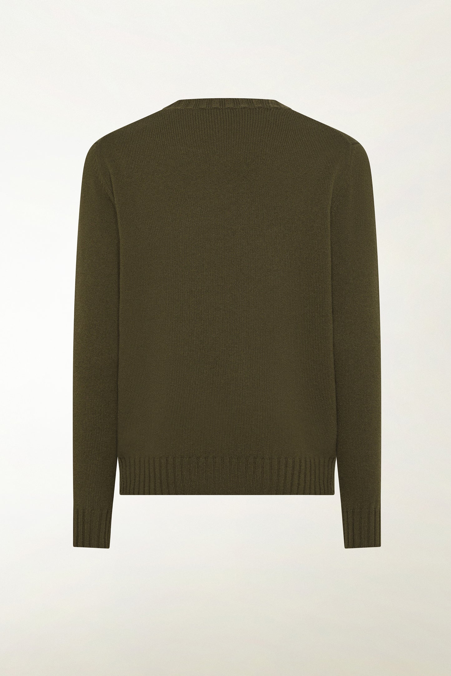 Maglione girocollo in cashmere marrone scuro