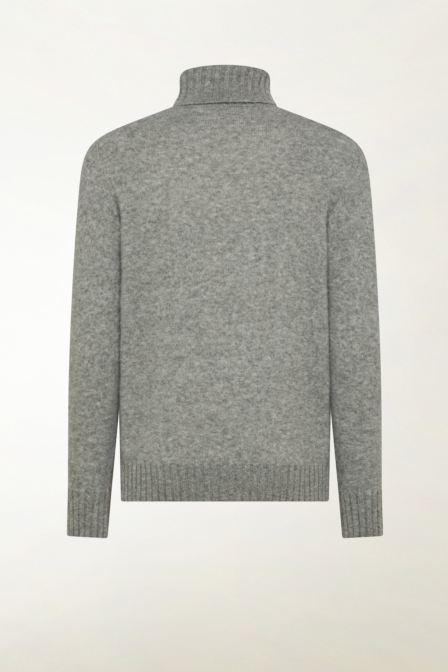Light gray cashmere and silk turtleneck