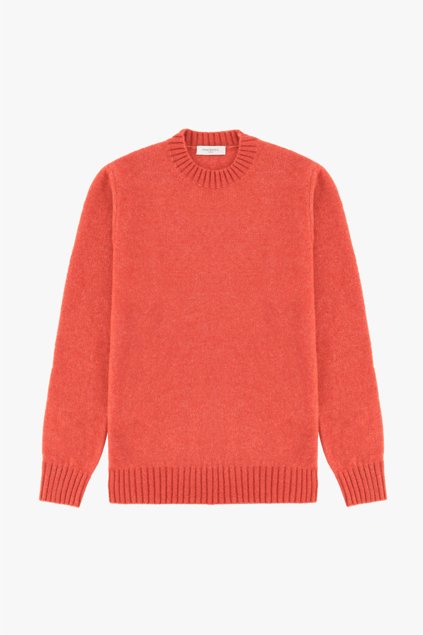 Orange cashmere and silk crewneck