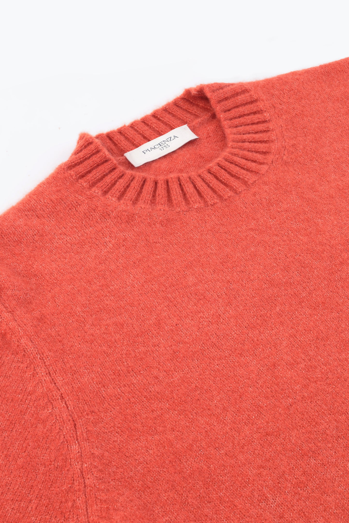 Orange cashmere and silk crewneck