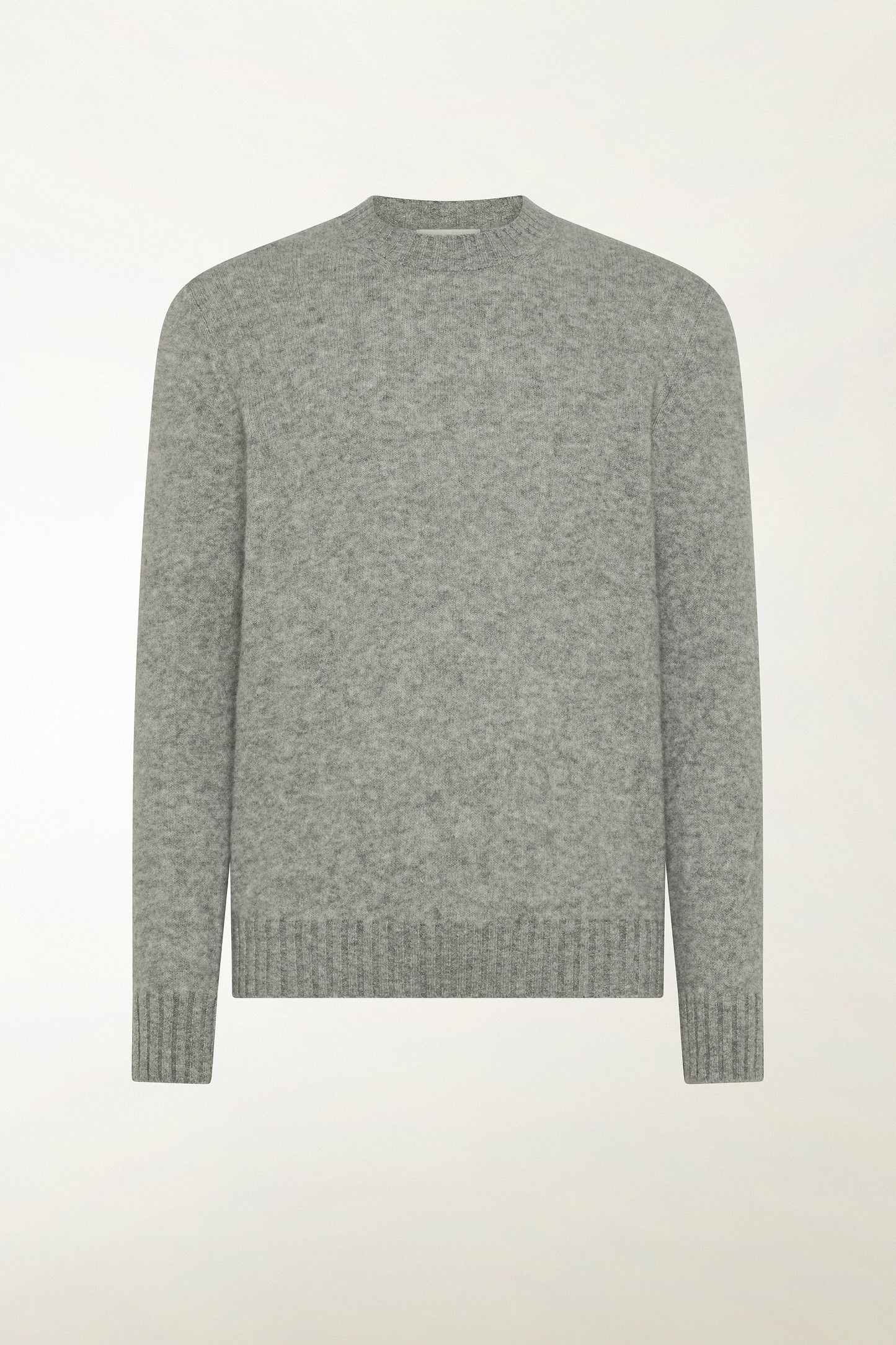 Light grey cashmere and silk crewneck