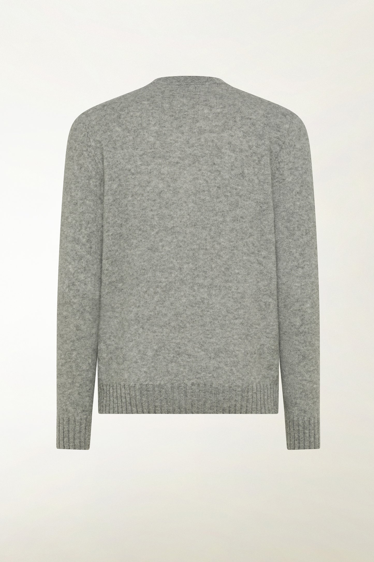 Light grey cashmere and silk crewneck