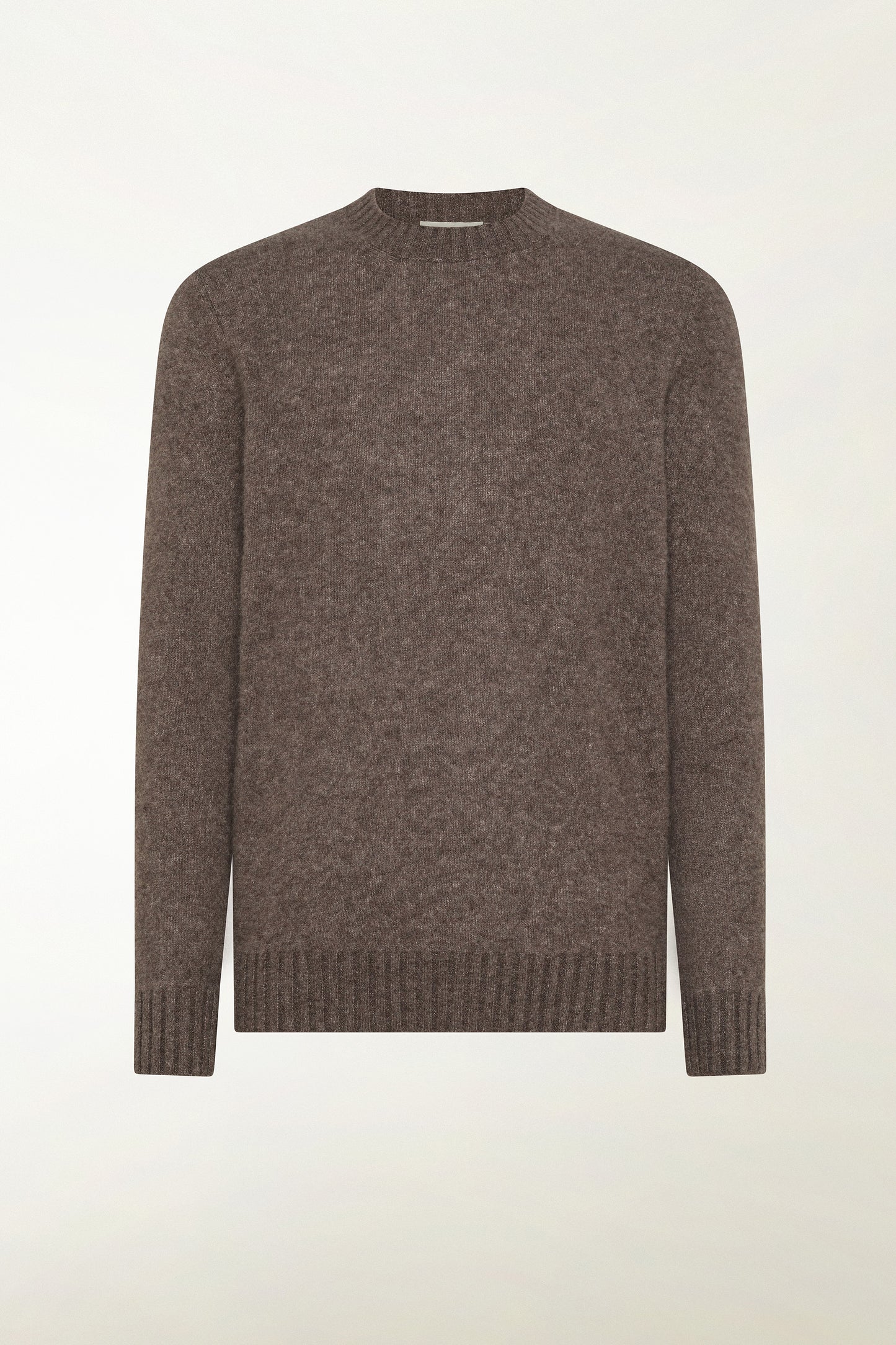 Girocollo in cashmere e seta nocciola