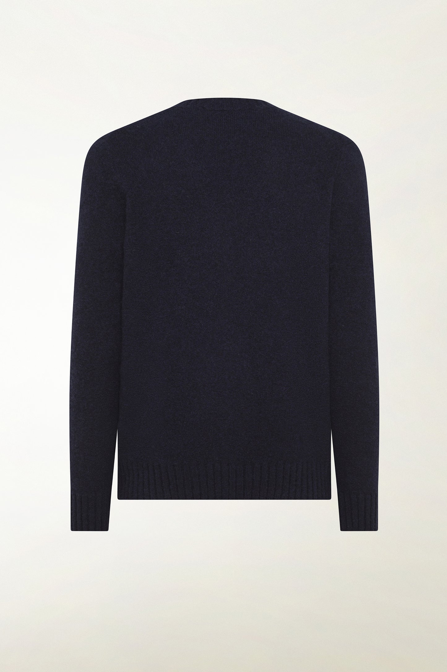 Girocollo in cashmere e seta blu