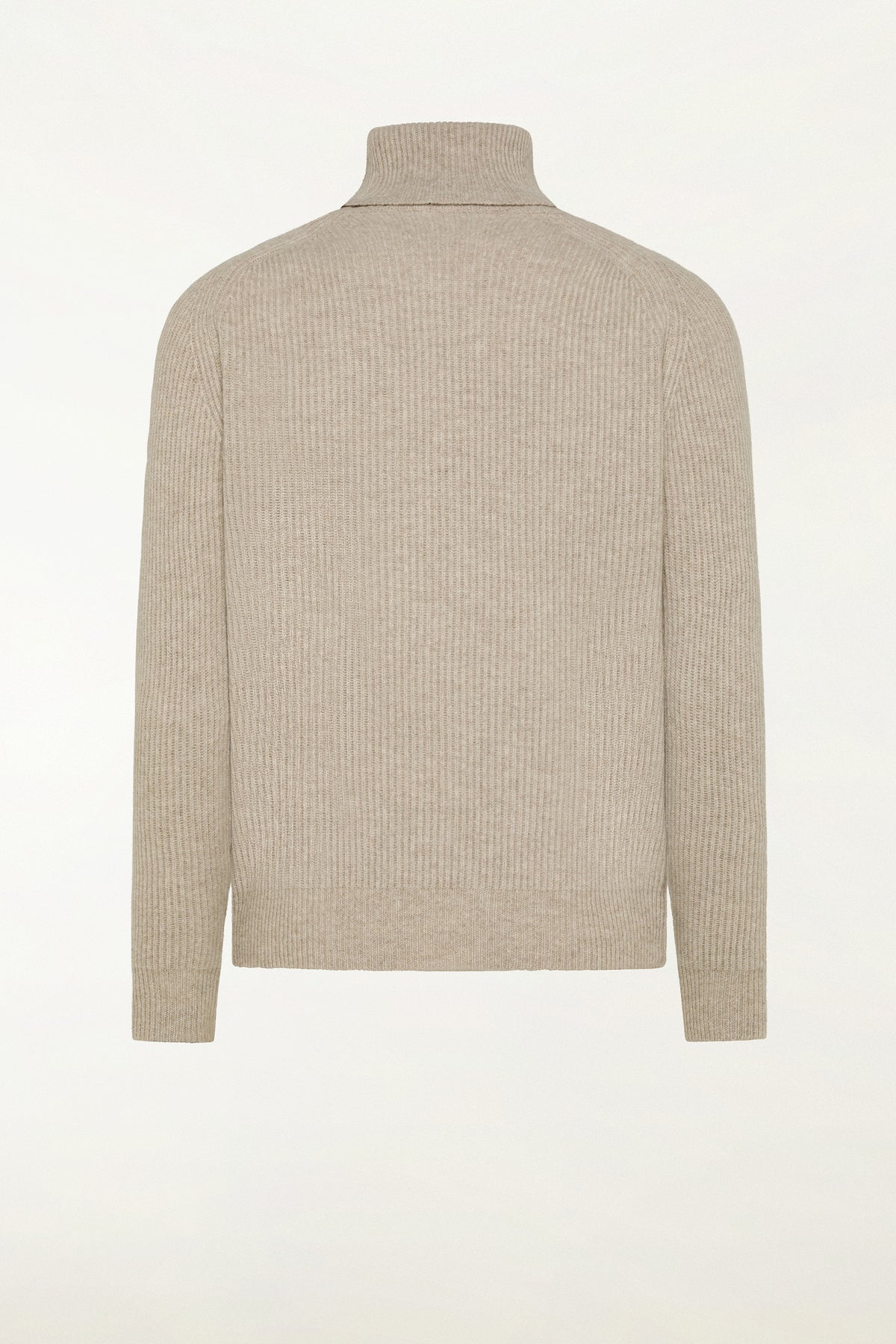 Dolcevita in lana e cashmere color naturale
