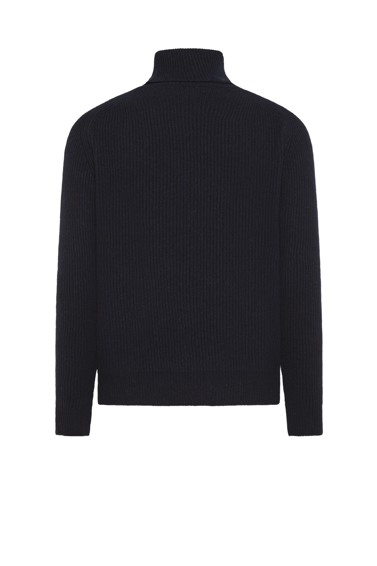 Navy blue wool and cashmere turtleneck