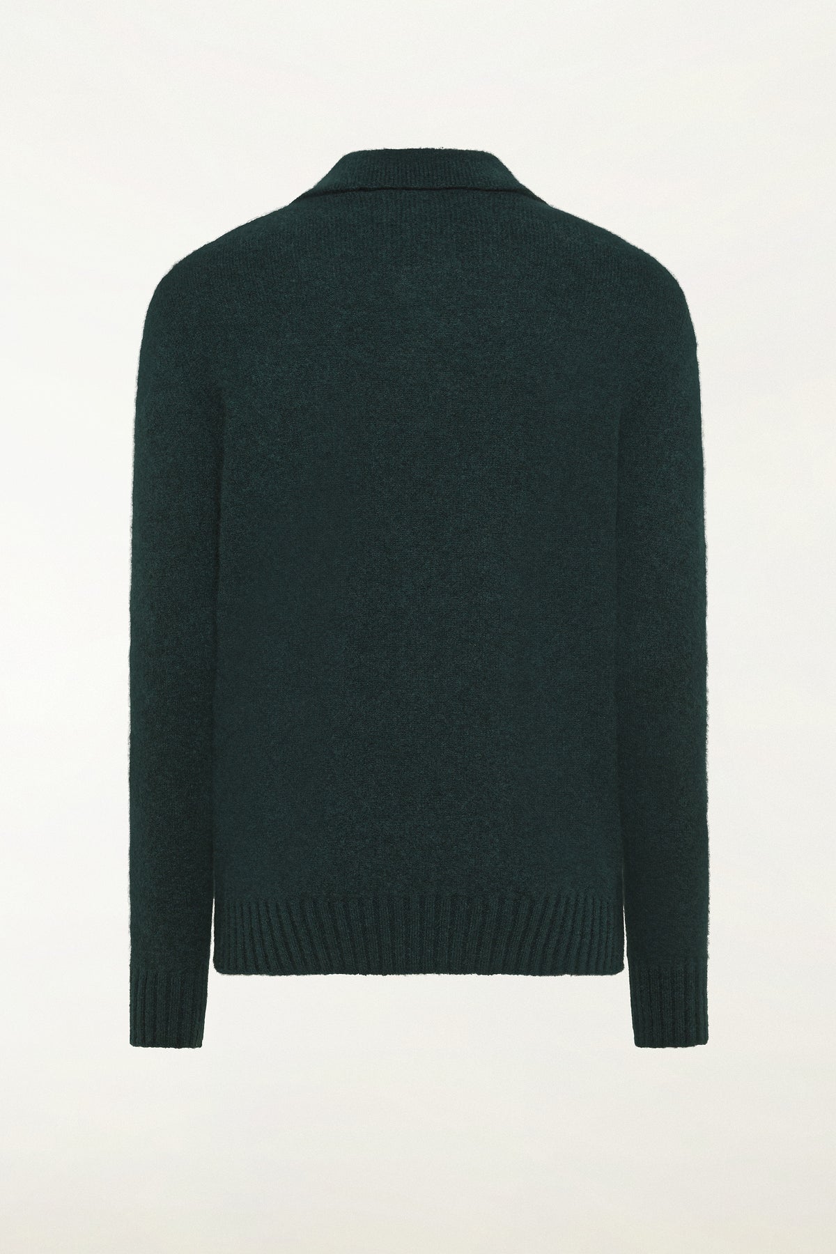 Dark green cashmere and silk polo shirt
