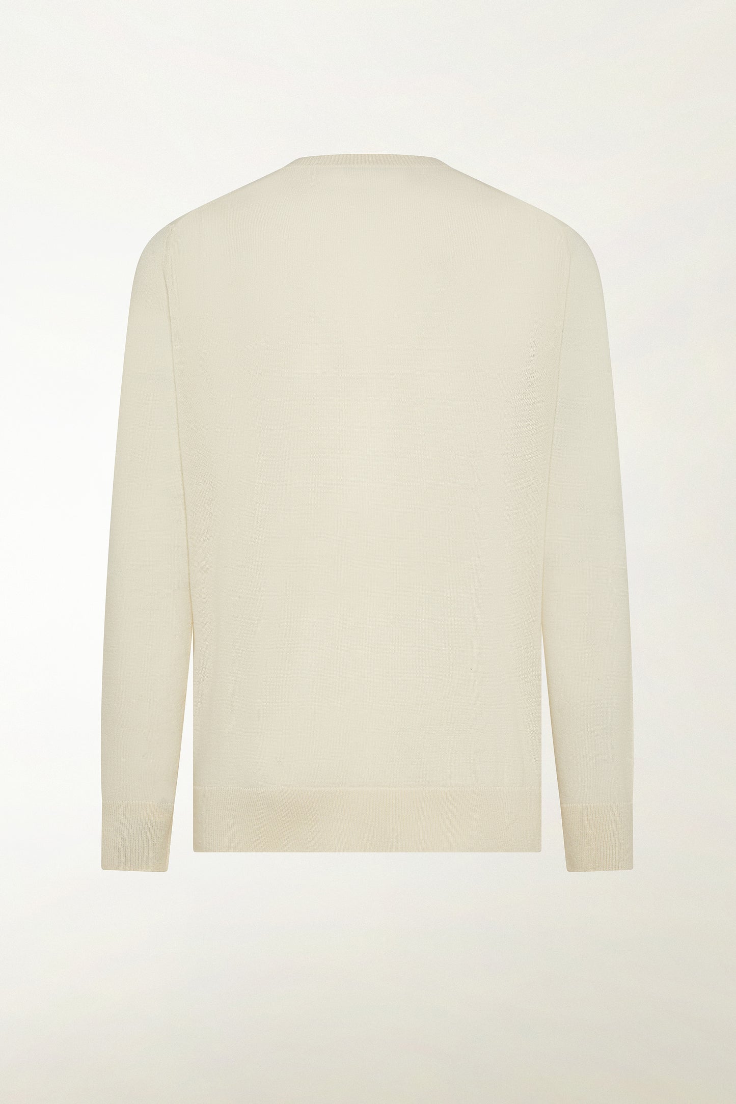 Girocollo in seta e cotone colore latte