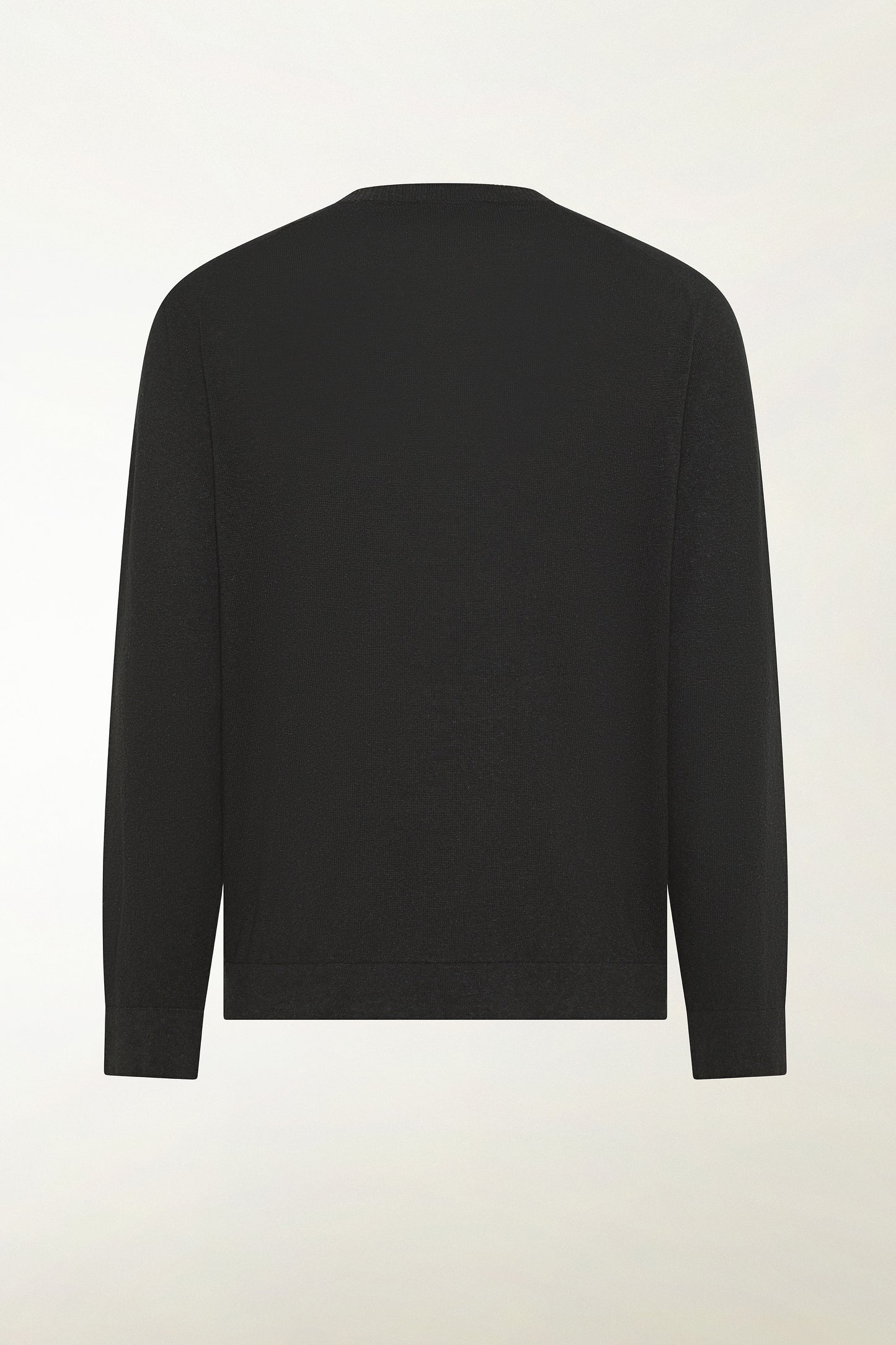 Dark blue cashmere and linen crewneck