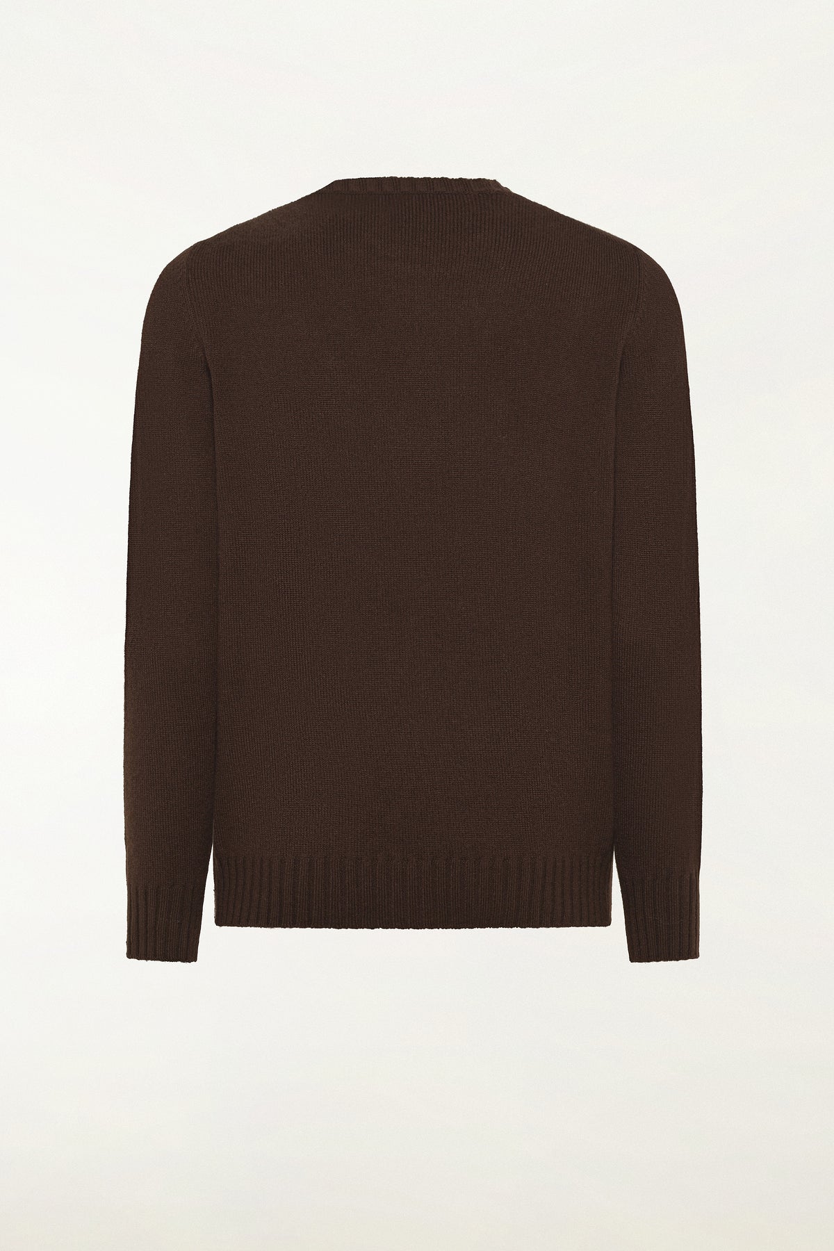 Brown cashmere crew-neck sweater