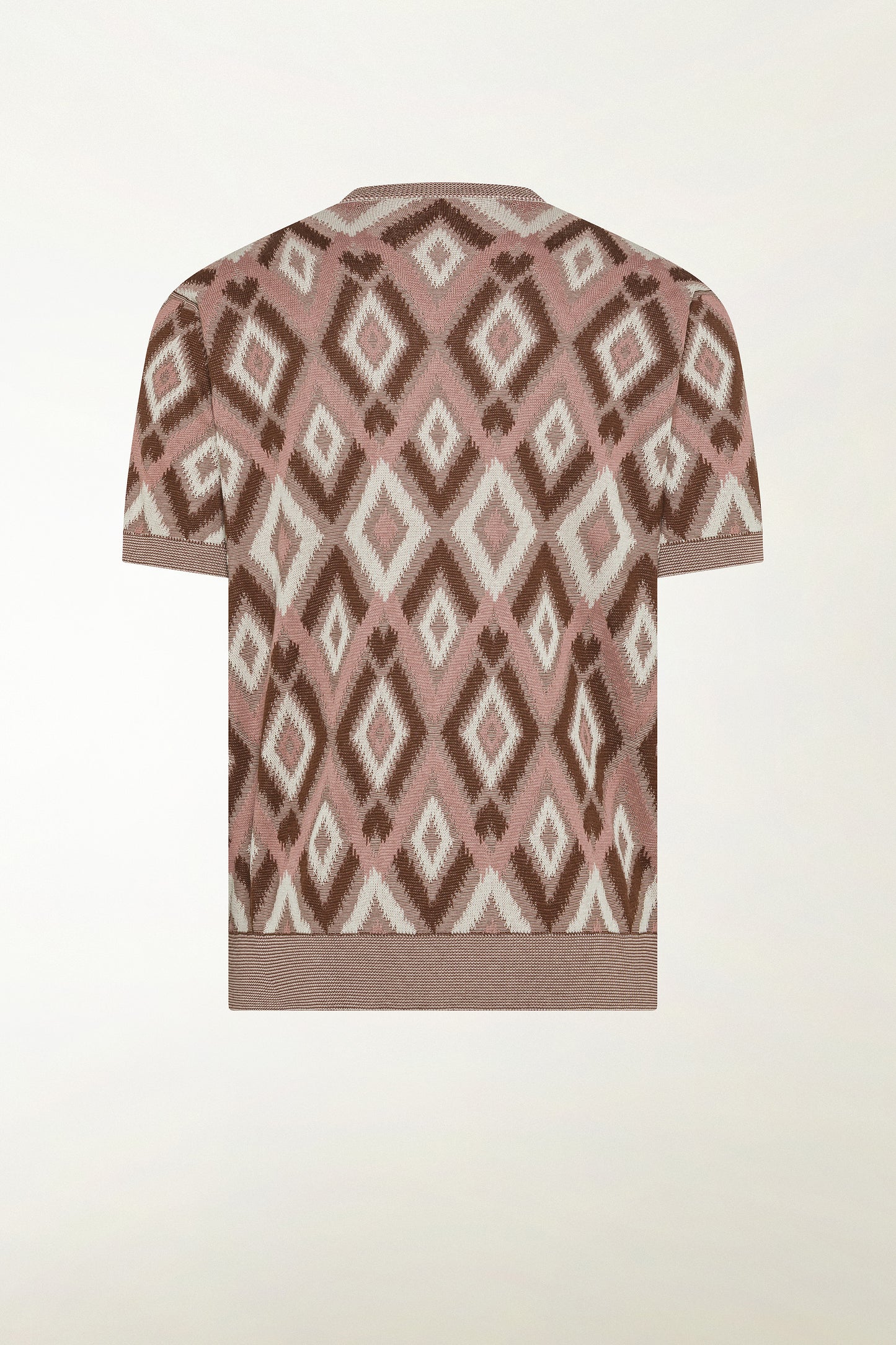 Girocollo in seta e cotone colore rosa antico