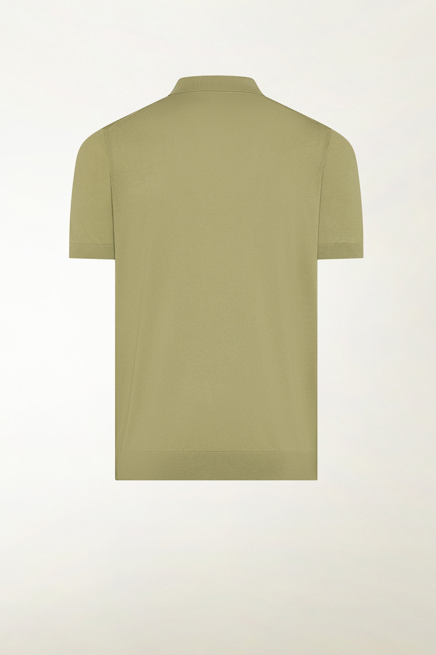 Olive green cotton polo shirt