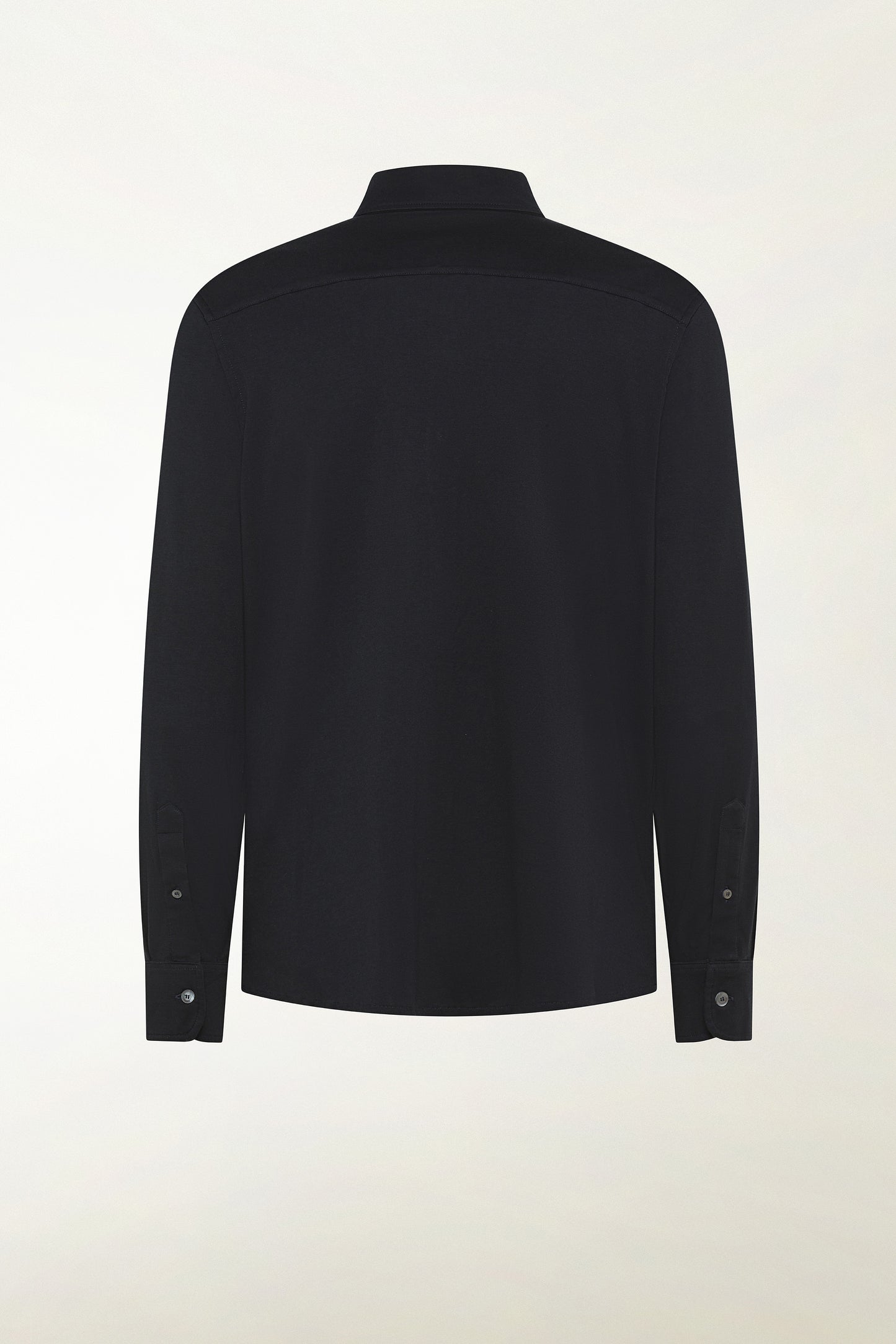 Camicia maniche lunghe in cotone color nero