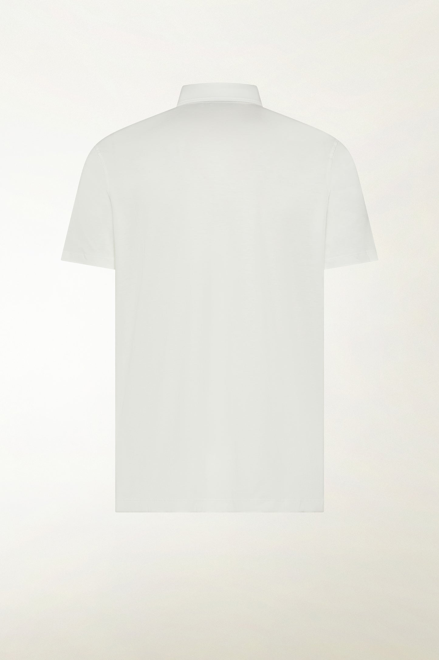 Polo con bottoni maniche corte color bianco