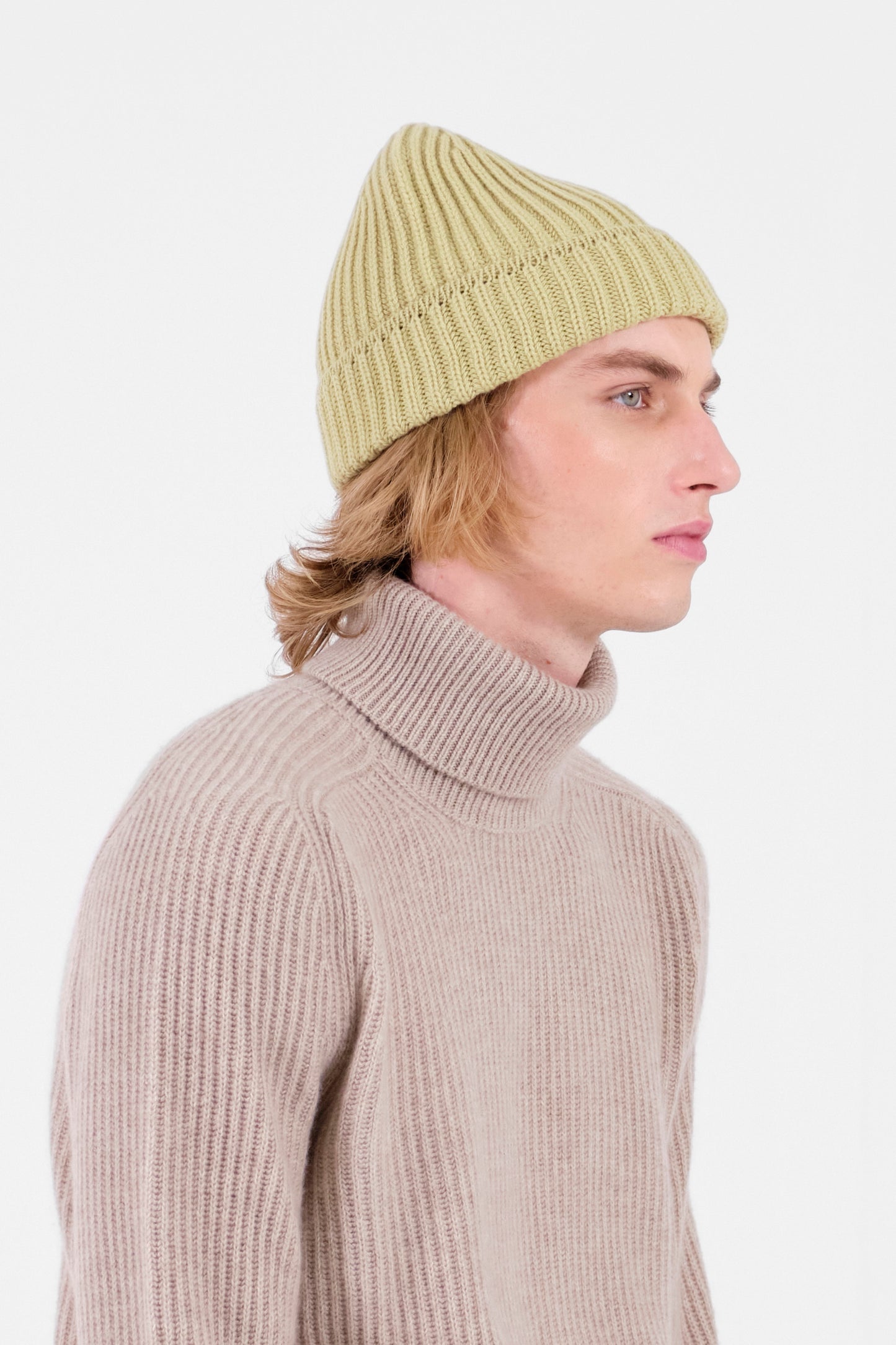 Light green cashmere beanie