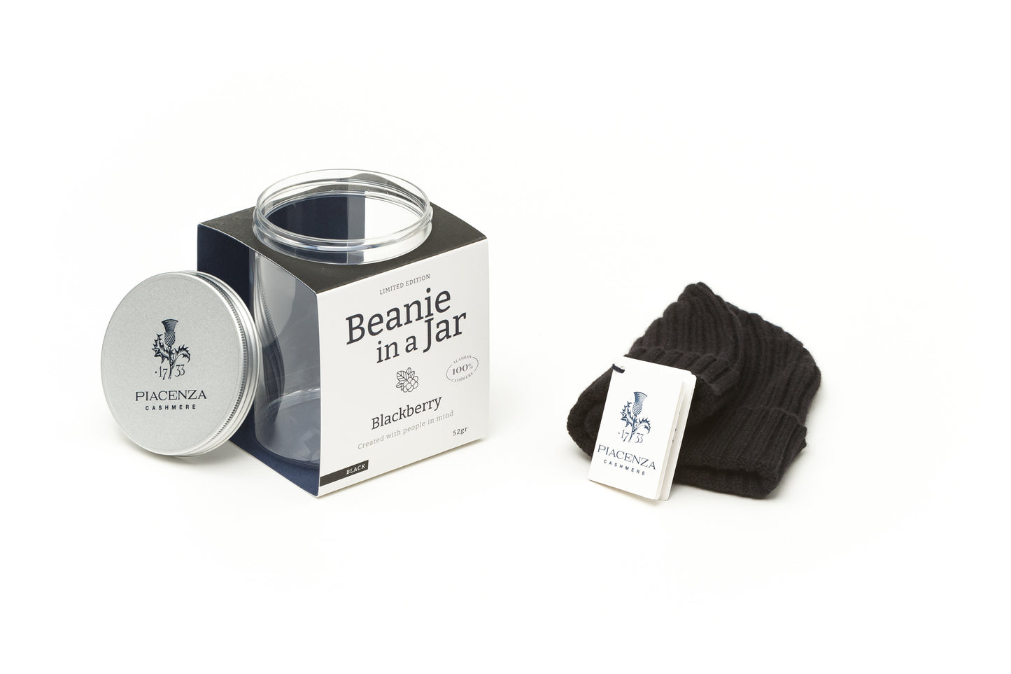 Berretto in Cashmere nero