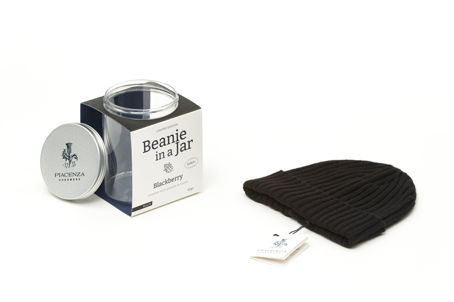 Berretto in Cashmere nero