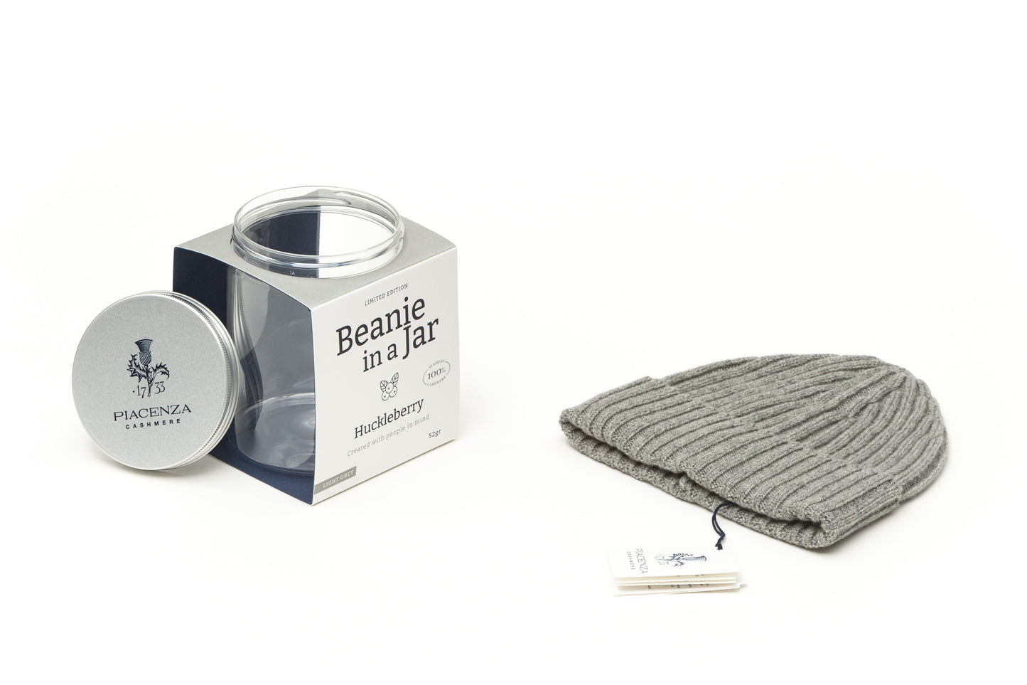 Berretto in Cashmere grigio