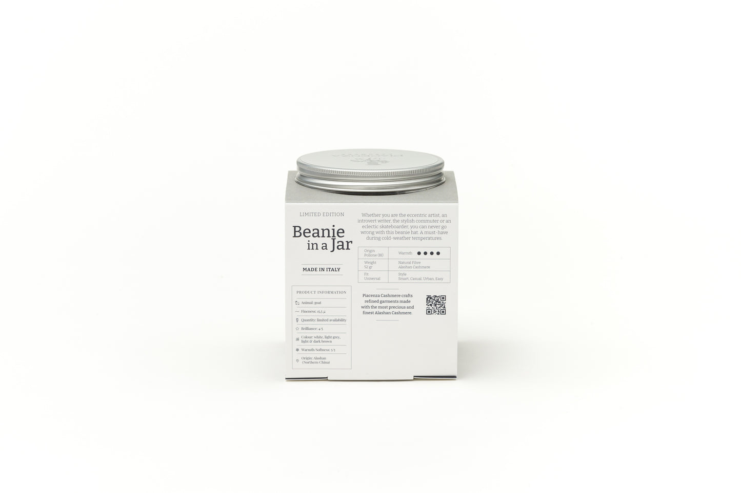 Berretto in Cashmere grigio