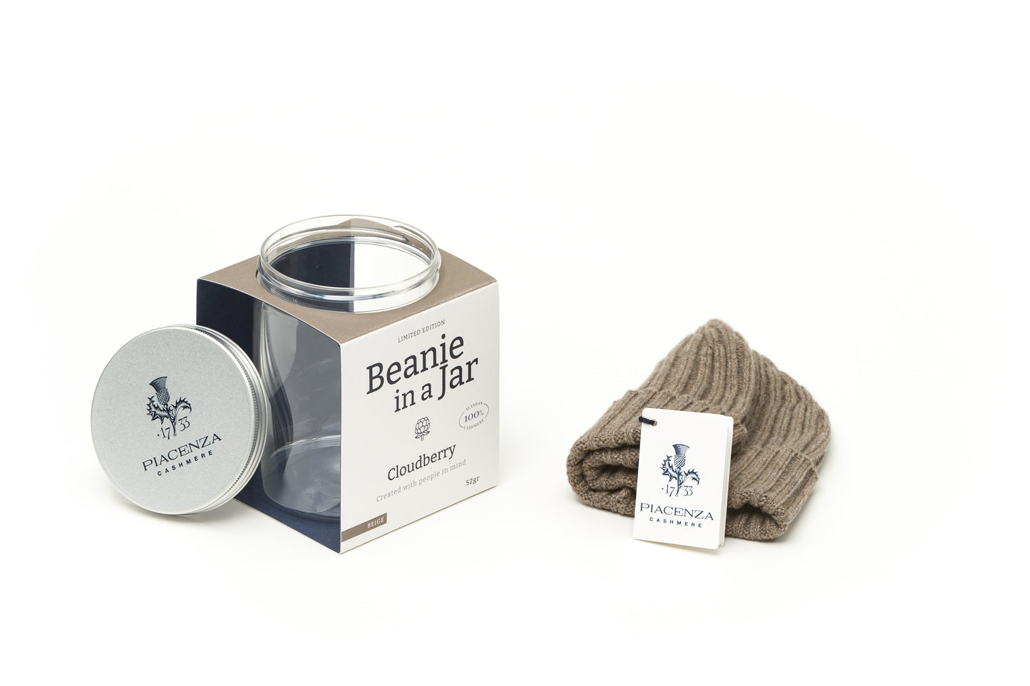 Berretto in Cashmere nocciola