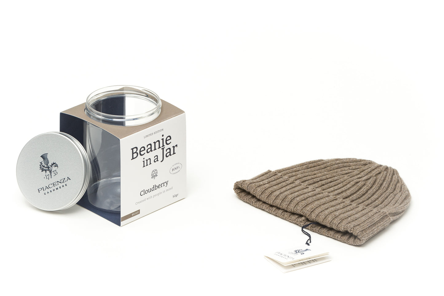 Berretto in Cashmere nocciola