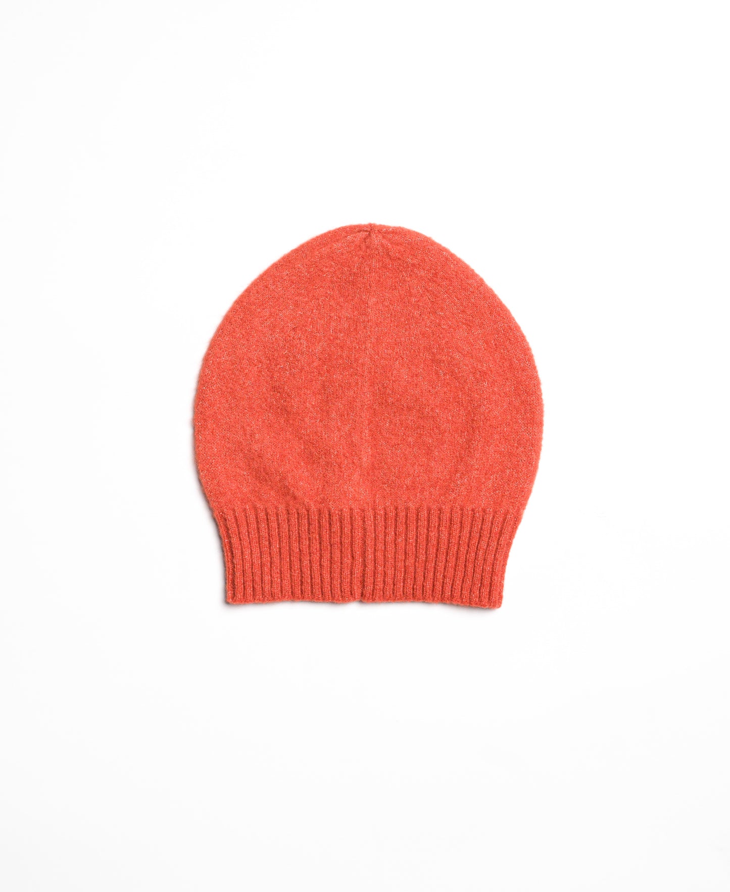 Orange shaved cap with ribbed bottom