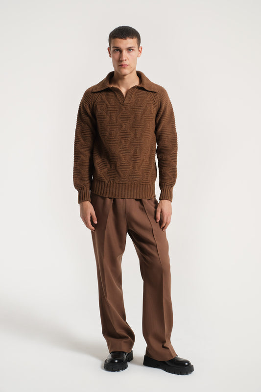 LIGHT BROWN POLO SHIRT