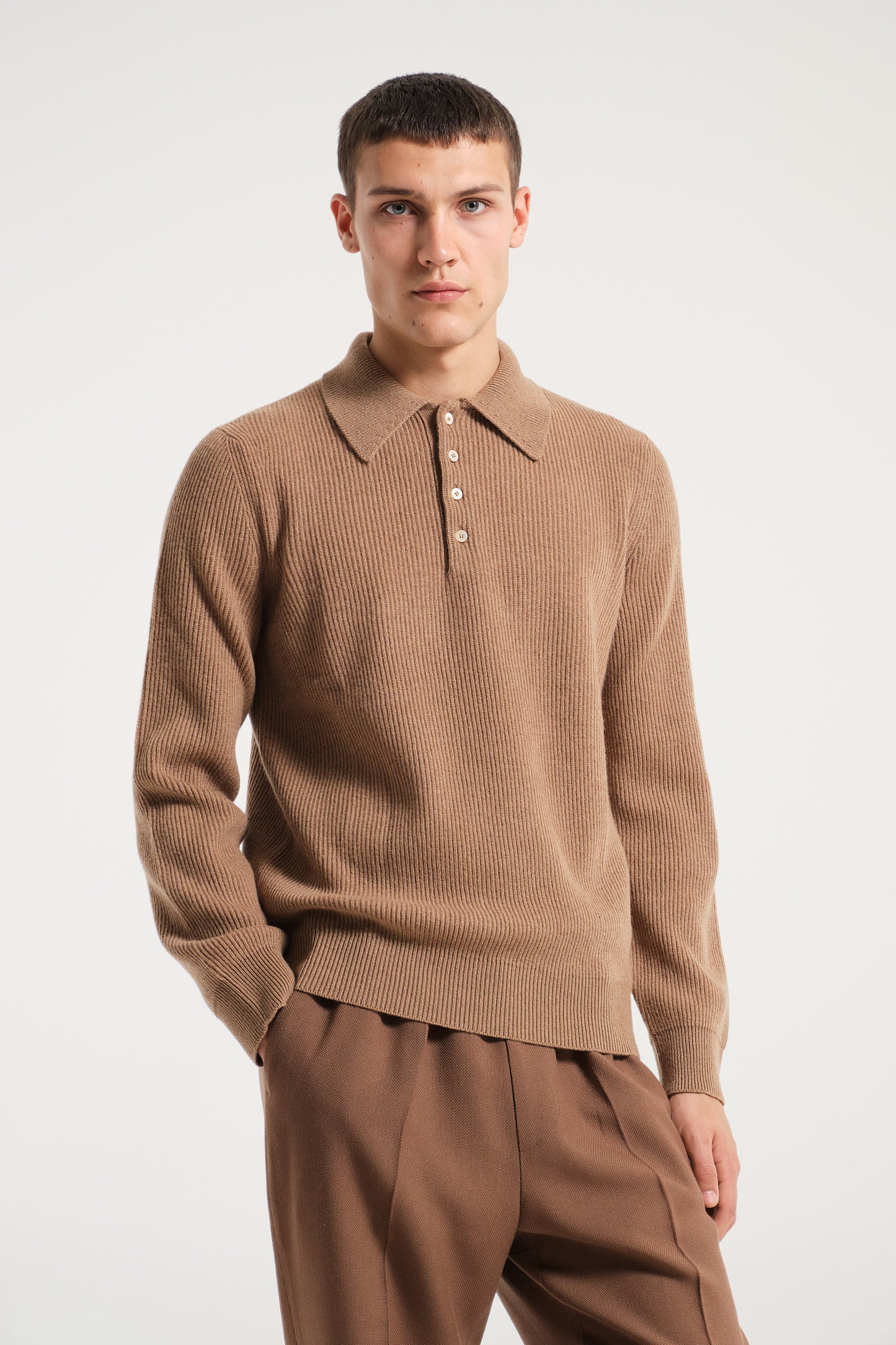 POLO CAMMELLO IN CASHMERE