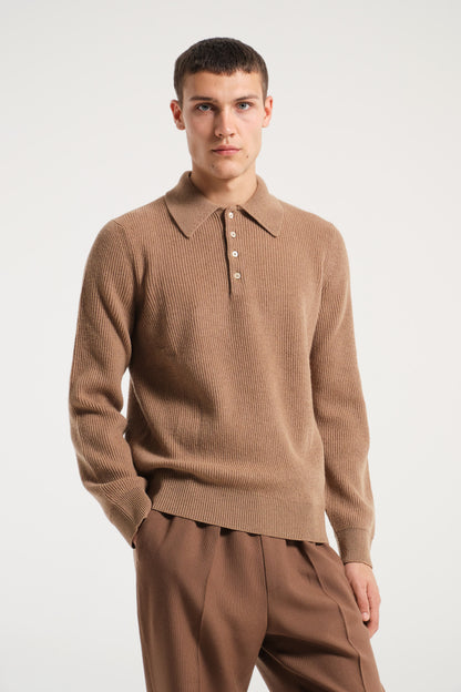 POLO CAMMELLO IN CASHMERE