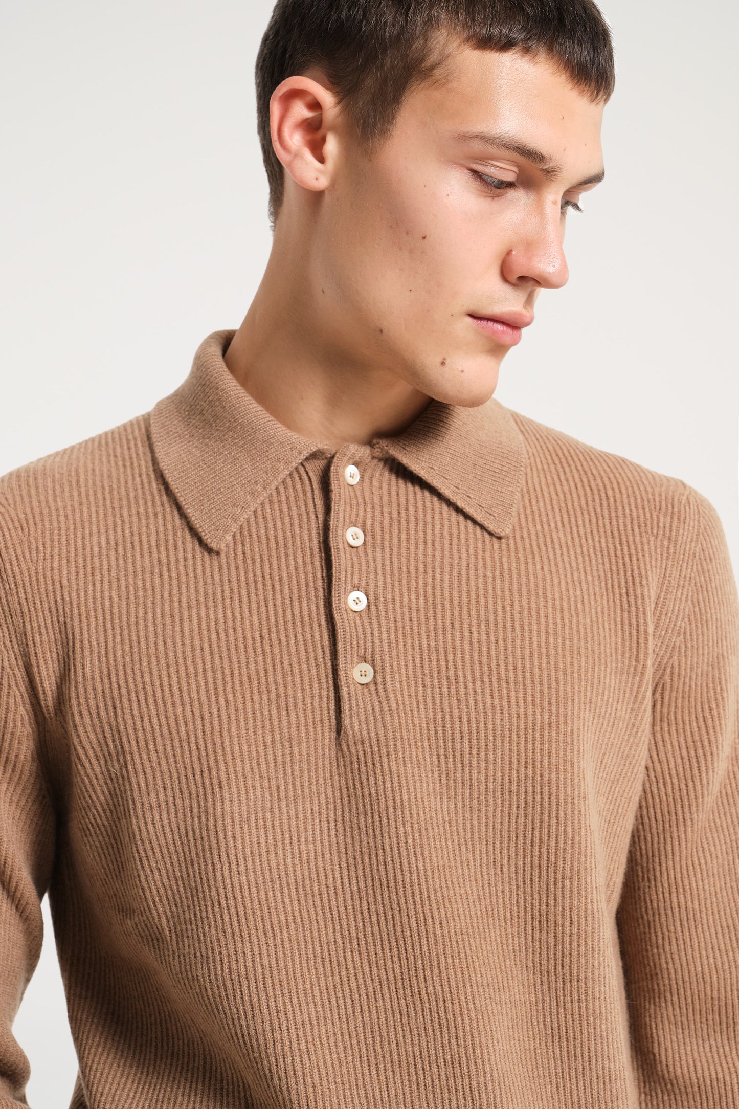 POLO CAMMELLO IN CASHMERE