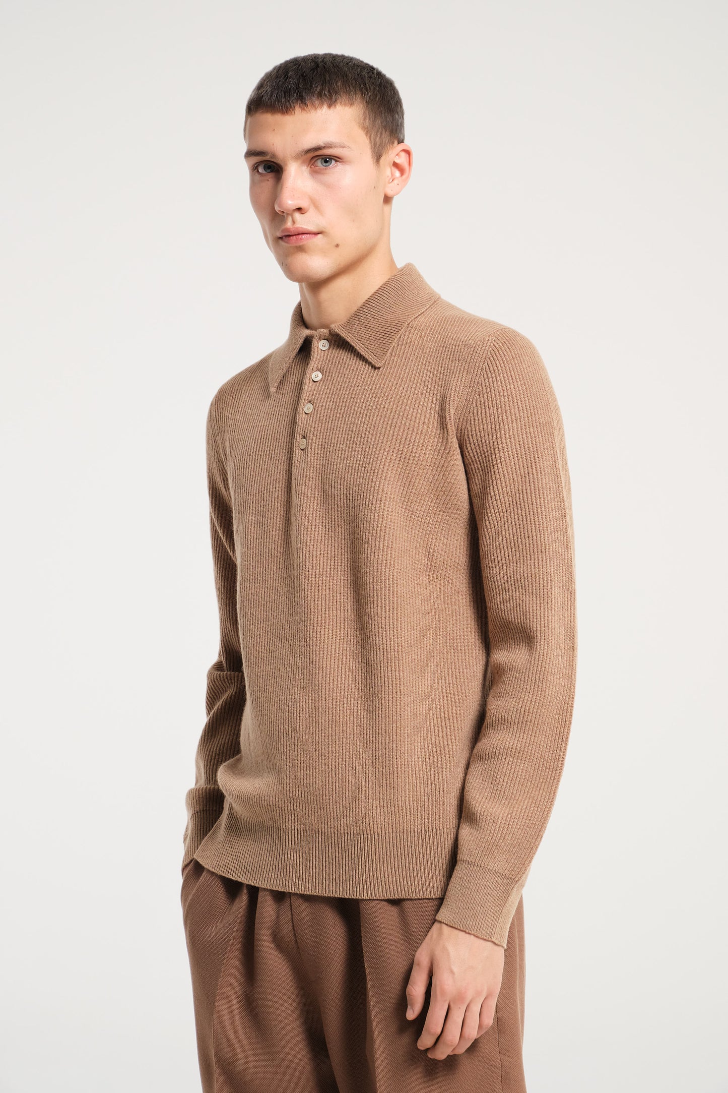 POLO CAMMELLO IN CASHMERE