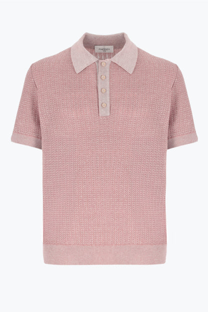 Polo maniche corte rosa antico