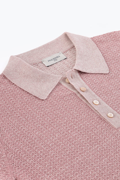 Polo maniche corte rosa antico