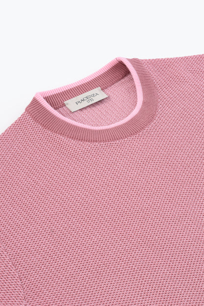 Pink short sleeve crew neck