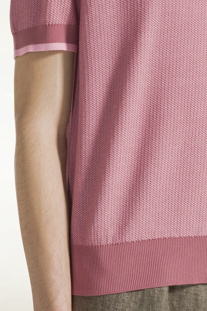 Pink short sleeve crew neck