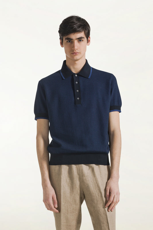Polo maniche corte blu