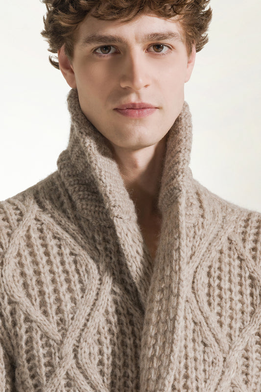 Natural cardigan - seasonal and scarves | PIACENZA 1733