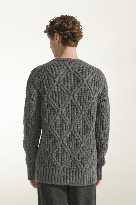 Anthracite sweater - seasonal and scarves | PIACENZA 1733