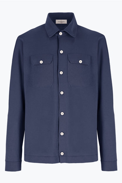 Camicia maniche lunghe bluette
