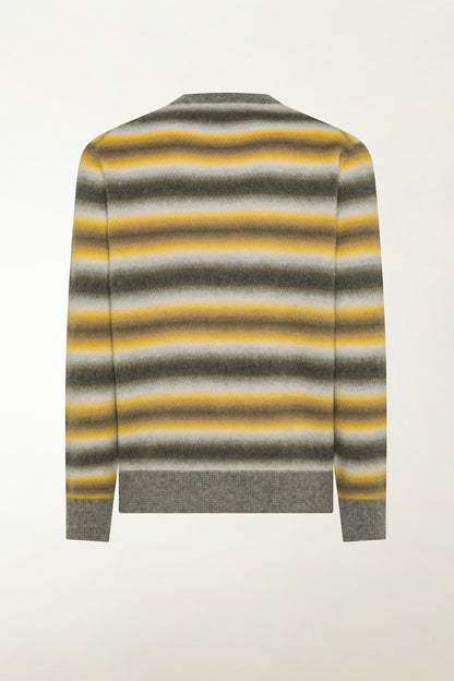 Maglione in lana degradè verde